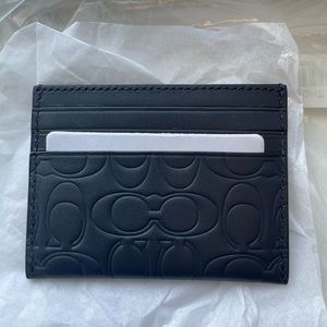 NWT coach mens card case wallet
